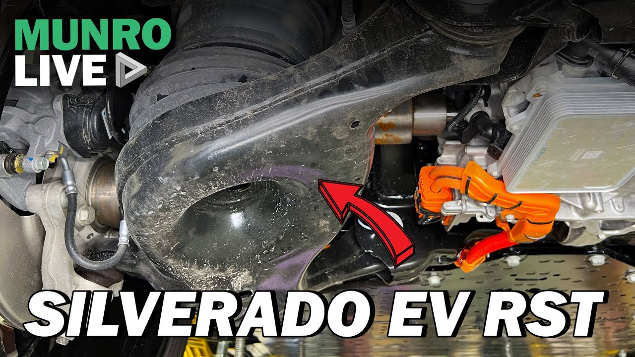 Underneath the Silverado EV RST