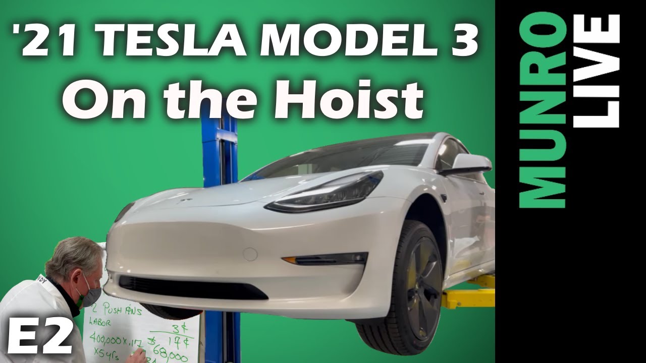 2021 Tesla Model 3 On Hoist