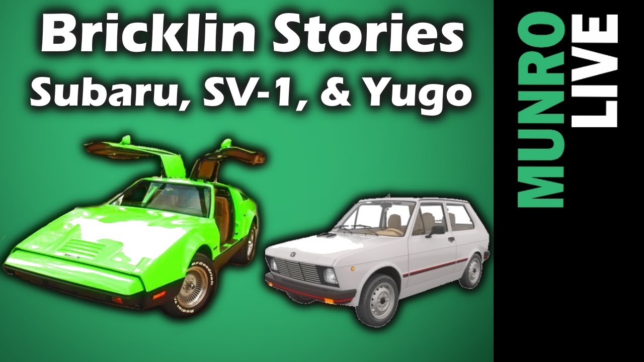 Bricklin Stories Subaru, SV-1 & Yugo
