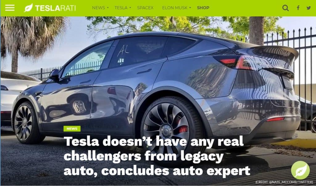 Teslarati Article Sandy Munro thinks Tesla has no competitors.