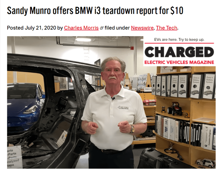 Charged EV Covers Munros $10 BMW i3 Report