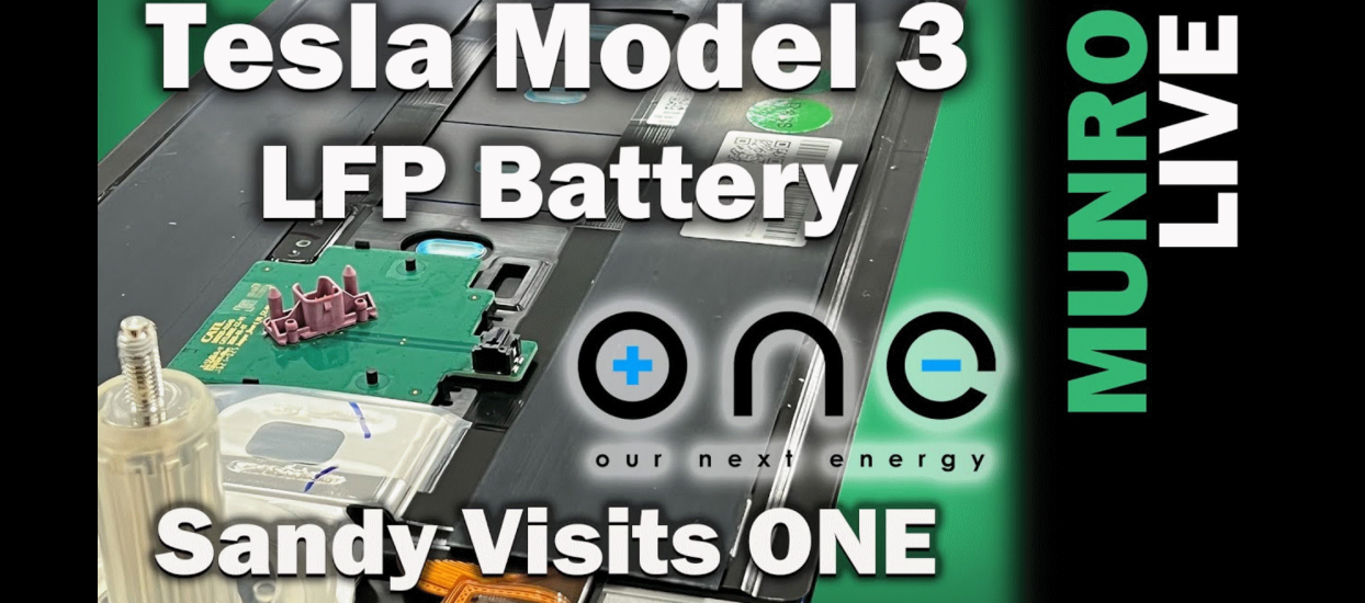 Sandy Visits ONE HQ and Tesla Model 3 LFP Battery